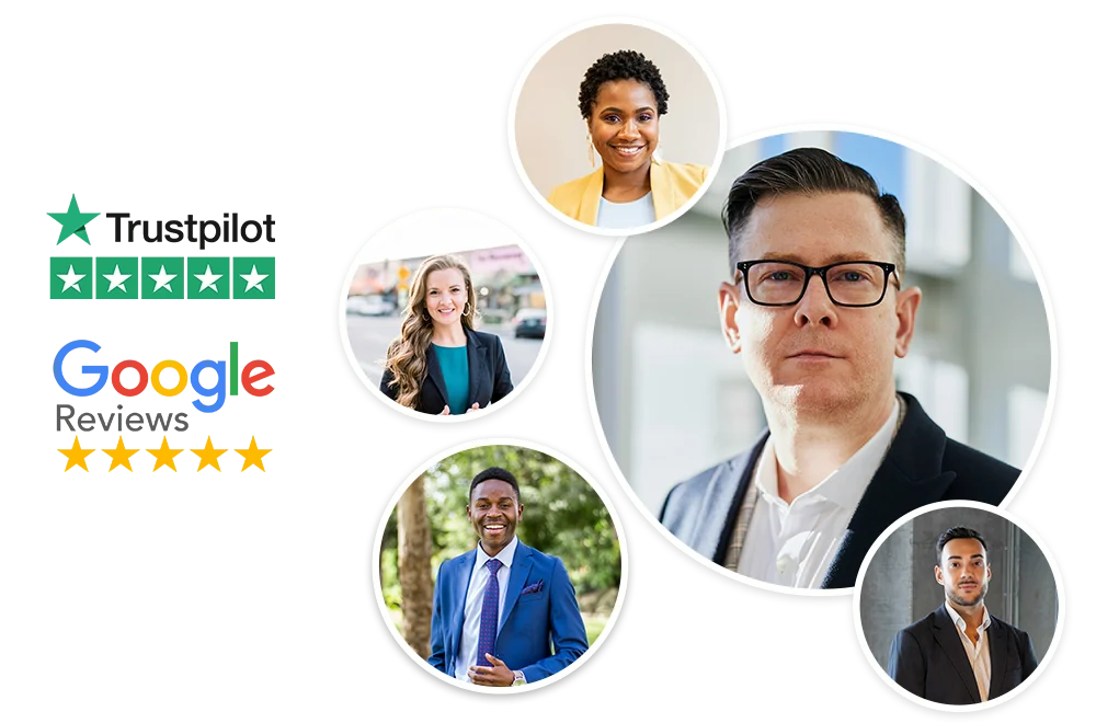 Client review collage